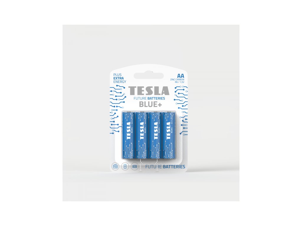 Tesla Bat AA Bleu + Blister Foil 4 PCS